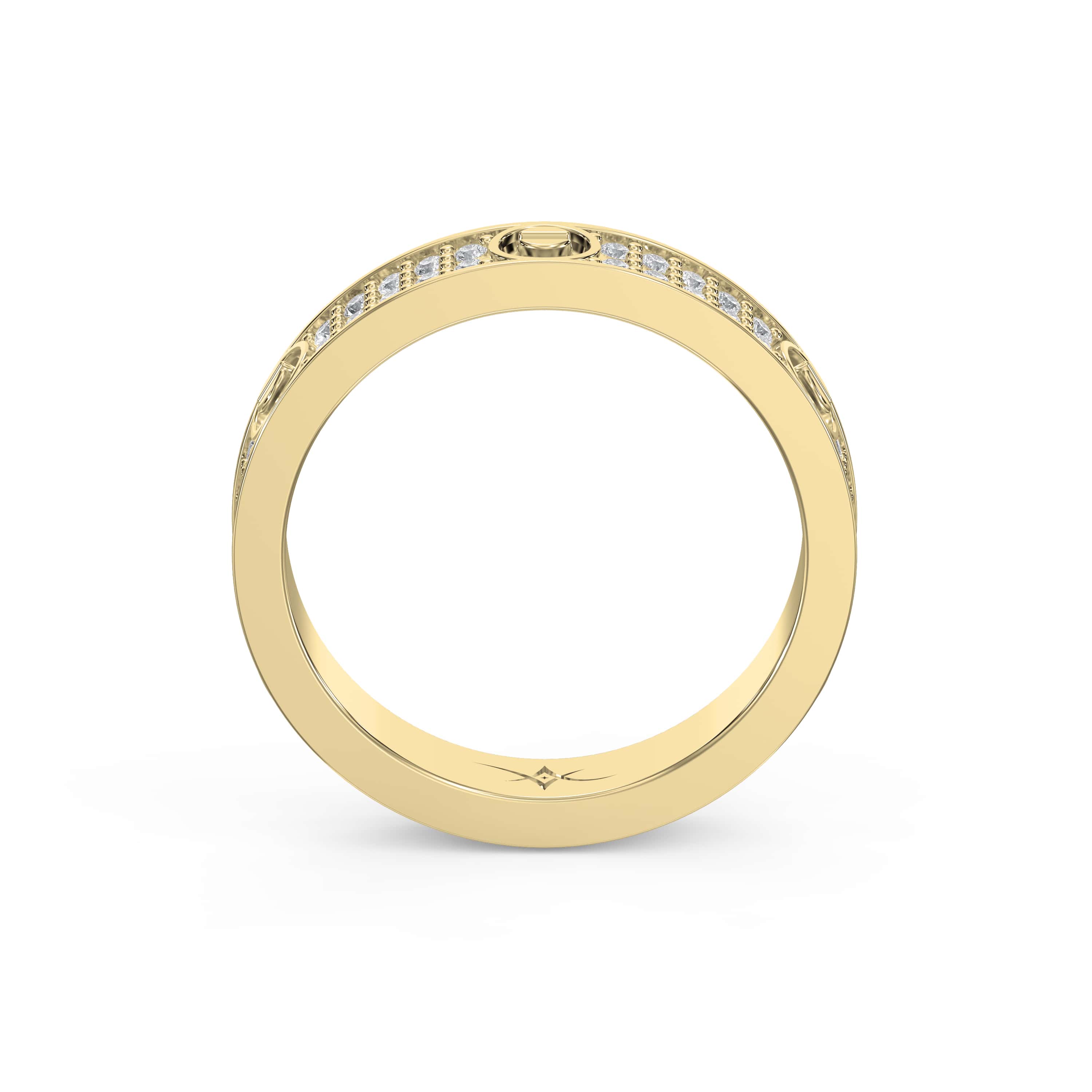 Elegant Round Diamond Gold Band