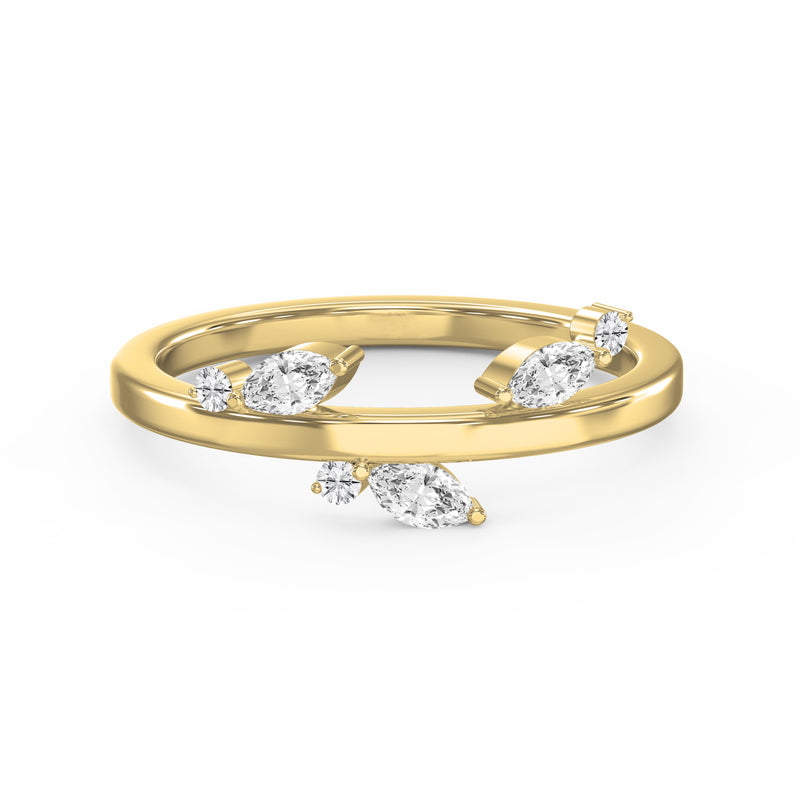 Minimalist Stacking Duo Diamond Band
