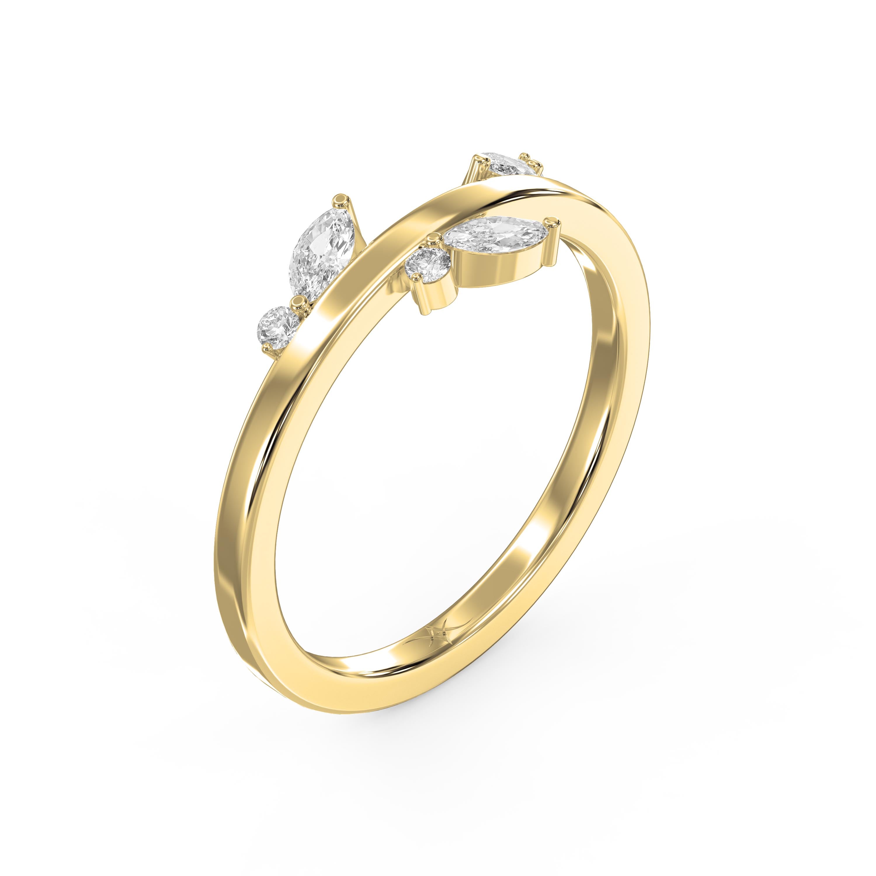 Minimalist Stacking Duo Diamond Band