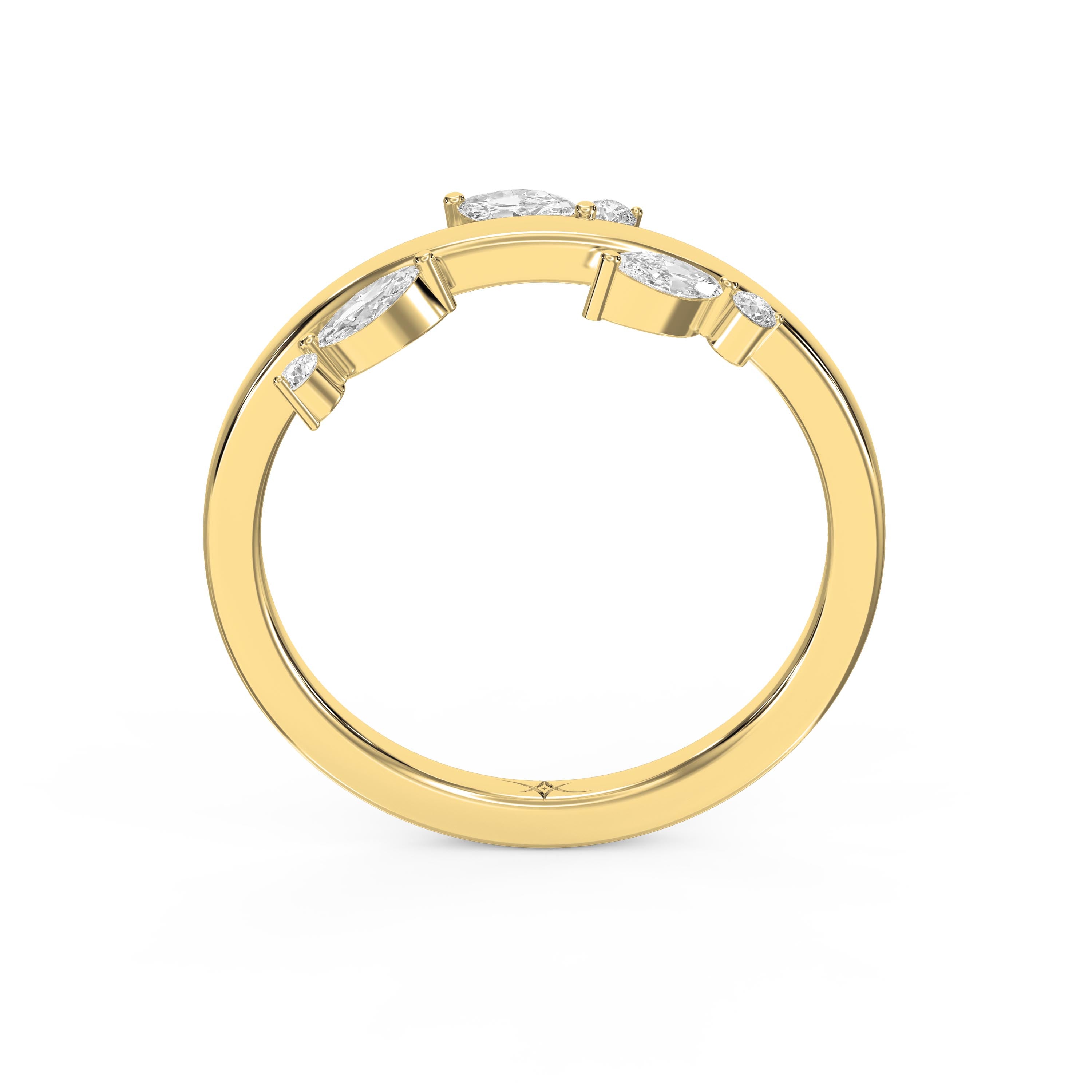 Minimalist Stacking Duo Diamond Band