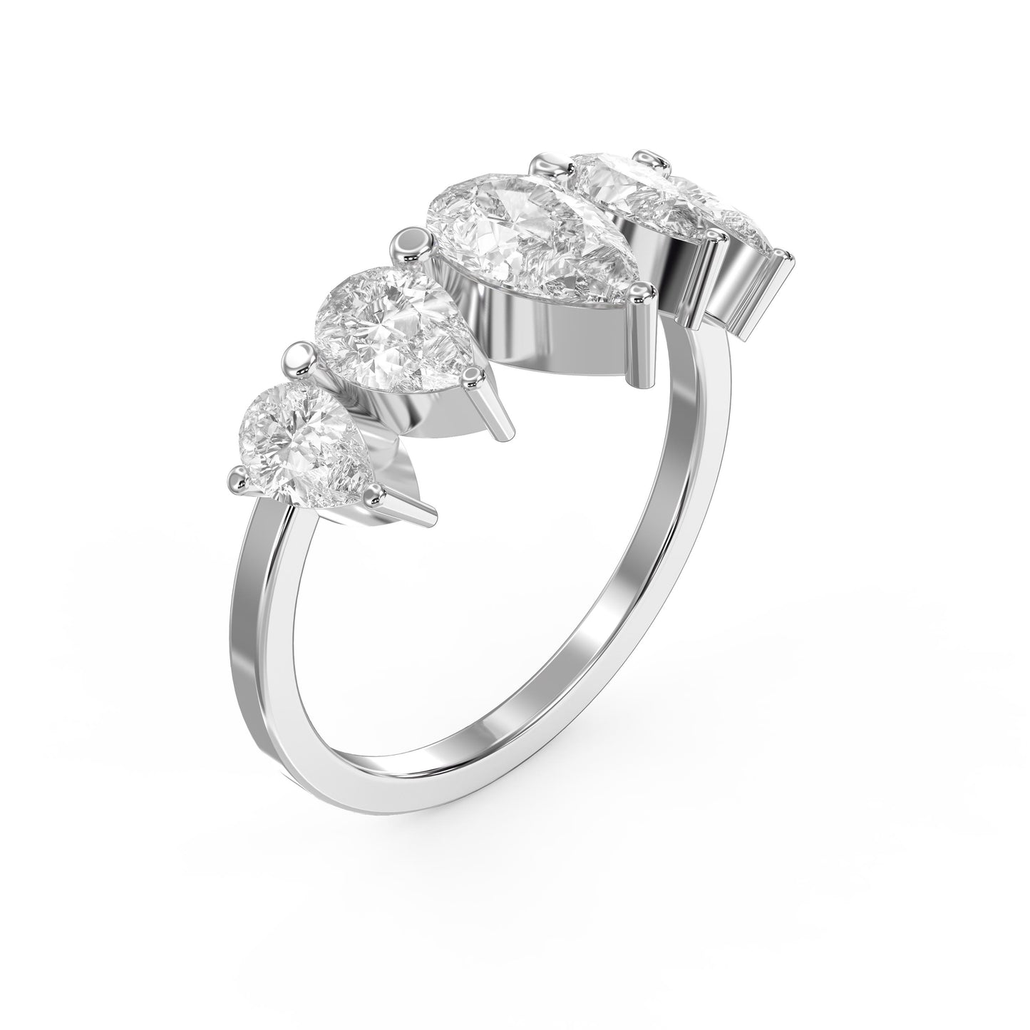 Eternal Glow Pear Cut Diamond Ring