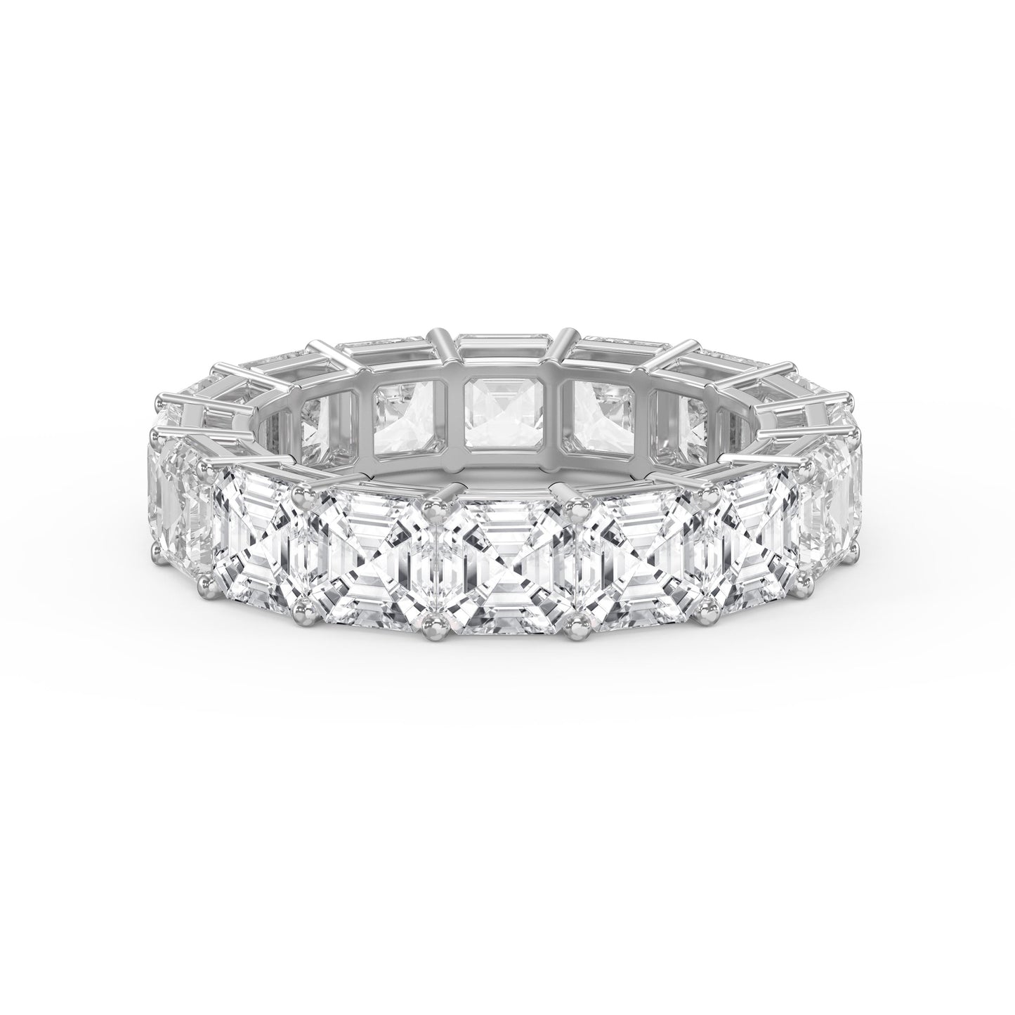 Ascher Cut Diamond Full Circle Ring