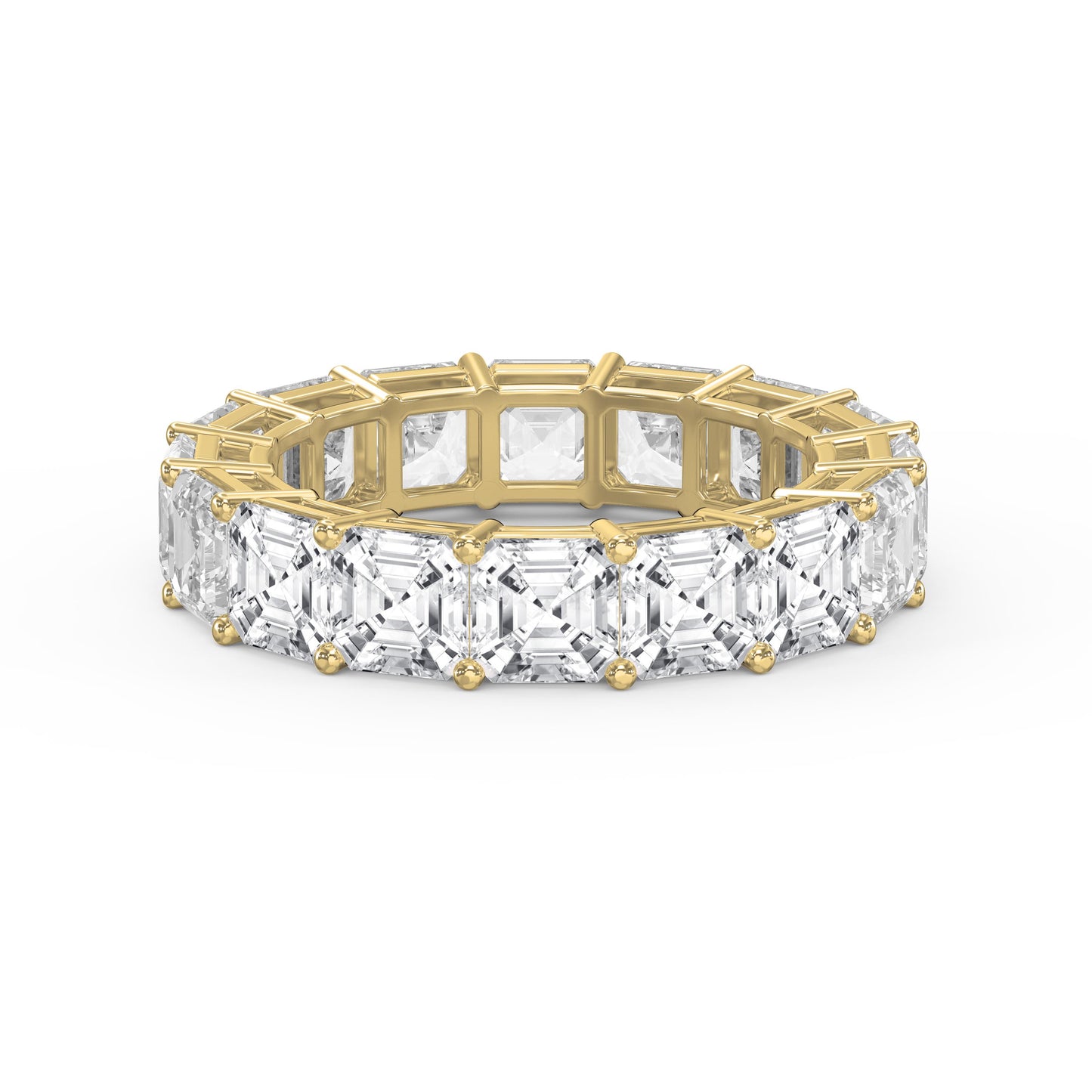 Ascher Cut Diamond Full Circle Ring