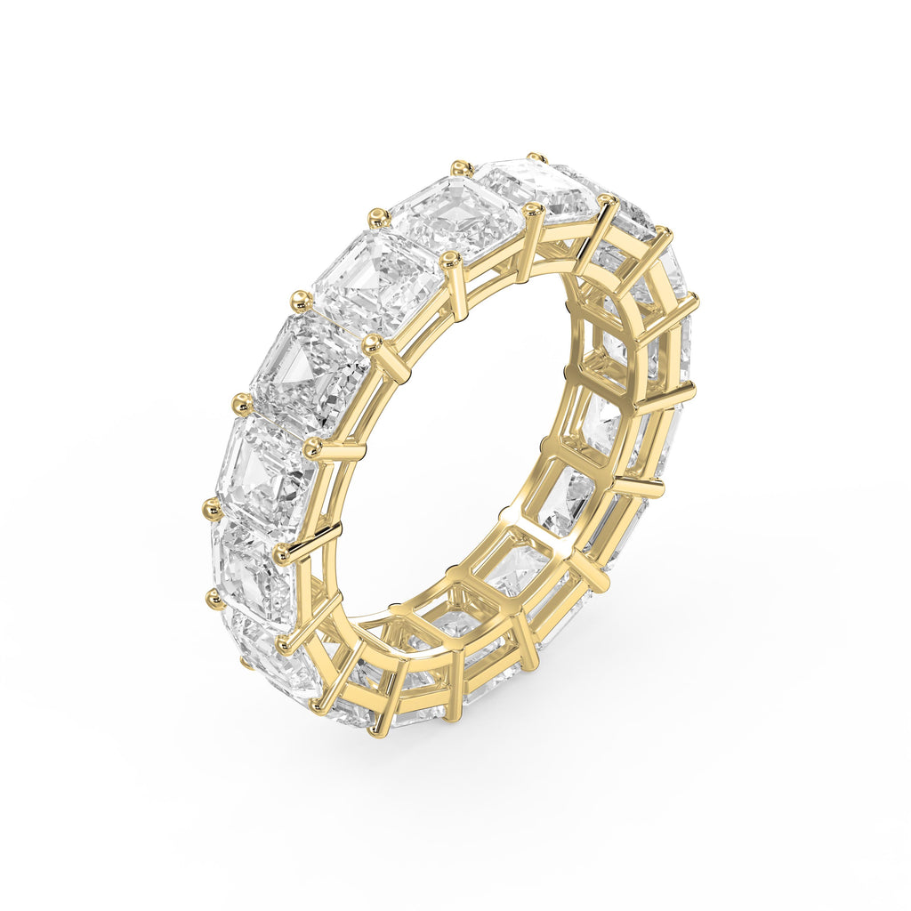 Ascher Cut Diamond Full Circle Ring