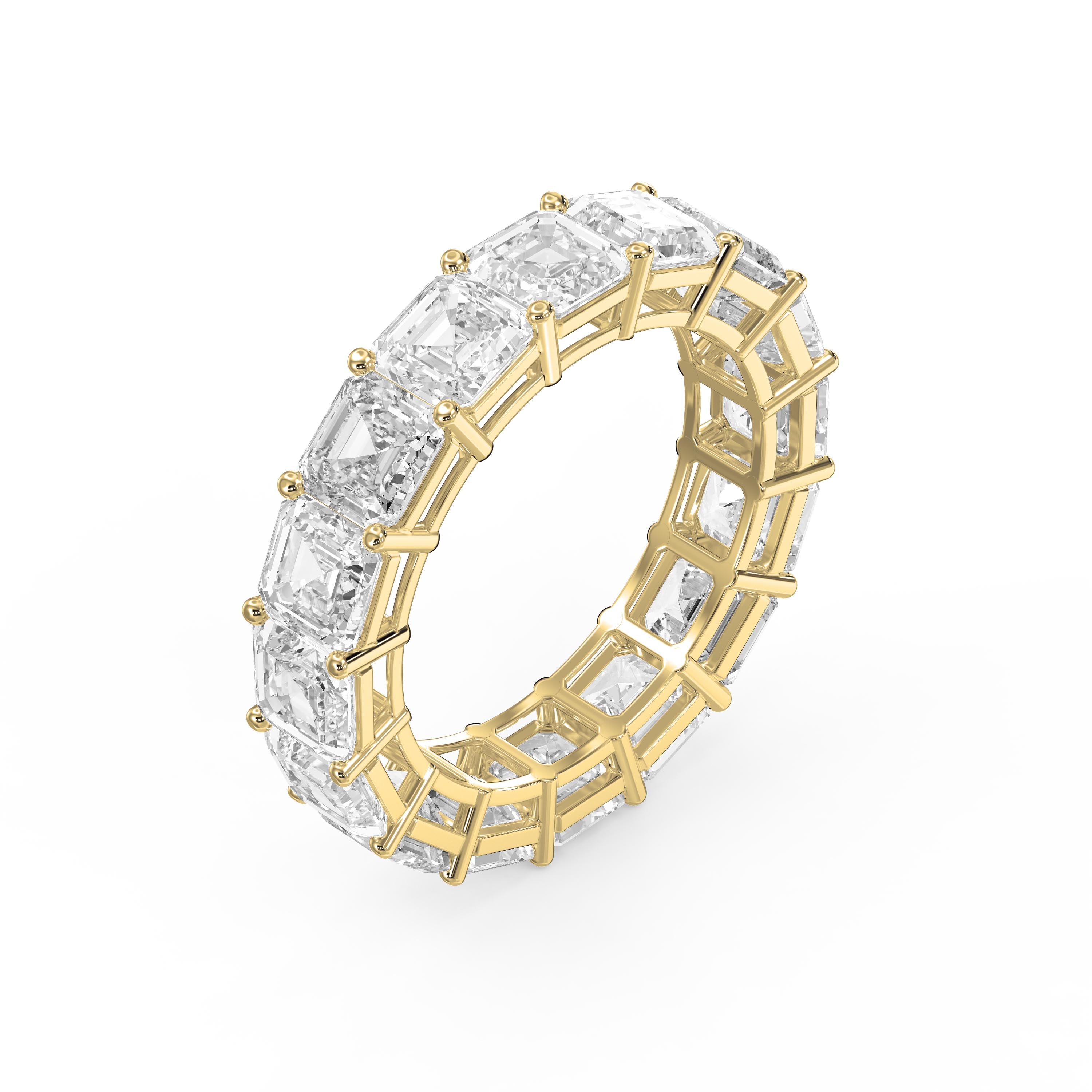 Ascher Cut Diamond Full Circle Ring