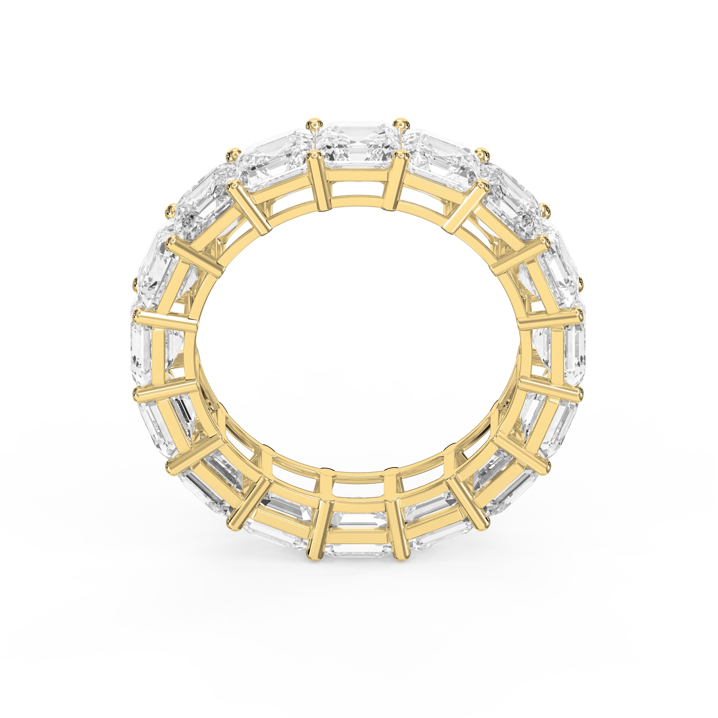 Ascher Cut Diamond Full Circle Ring