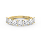 Luxury Asscher Cut Half Diamond Band