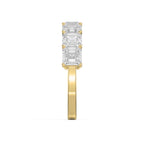 Luxury Asscher Cut Half Diamond Band