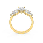 Floral Cocktail Cluster Design Pear Shape Diamond Fashion Ring