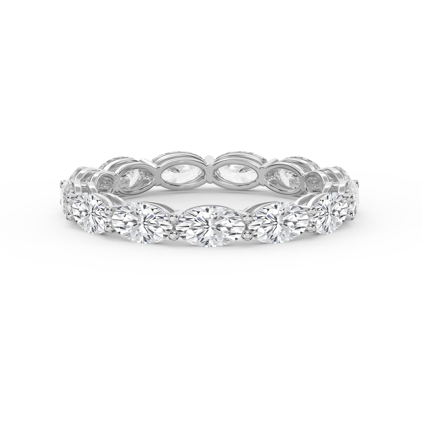 Luxury Oval Cut Diamond Eternity Band