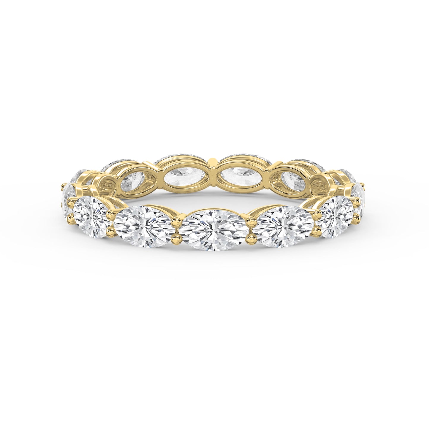 Luxury Oval Cut Diamond Eternity Band