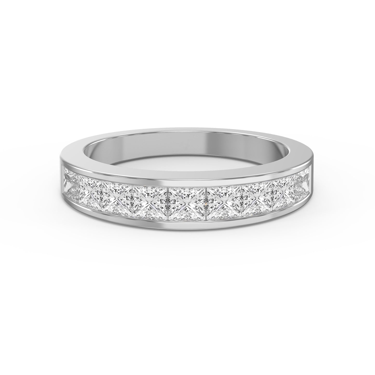 Princess Cut Channel Set Diamond Band