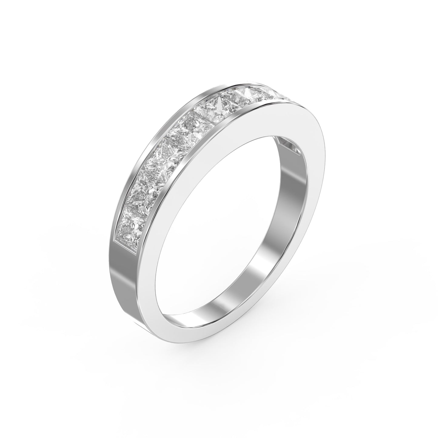 Princess Cut Channel Set Diamond Band