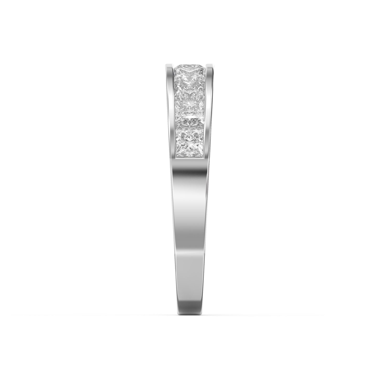 Princess Cut Channel Set Diamond Band