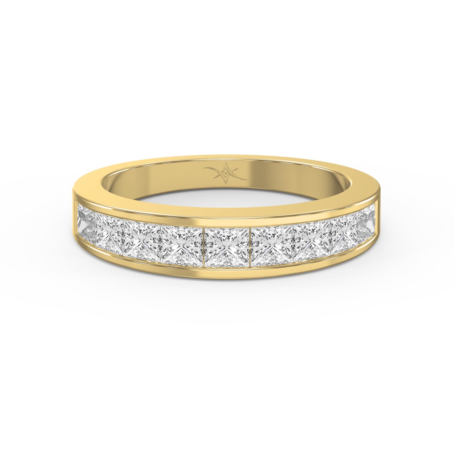Princess Cut Channel Set Diamond Band
