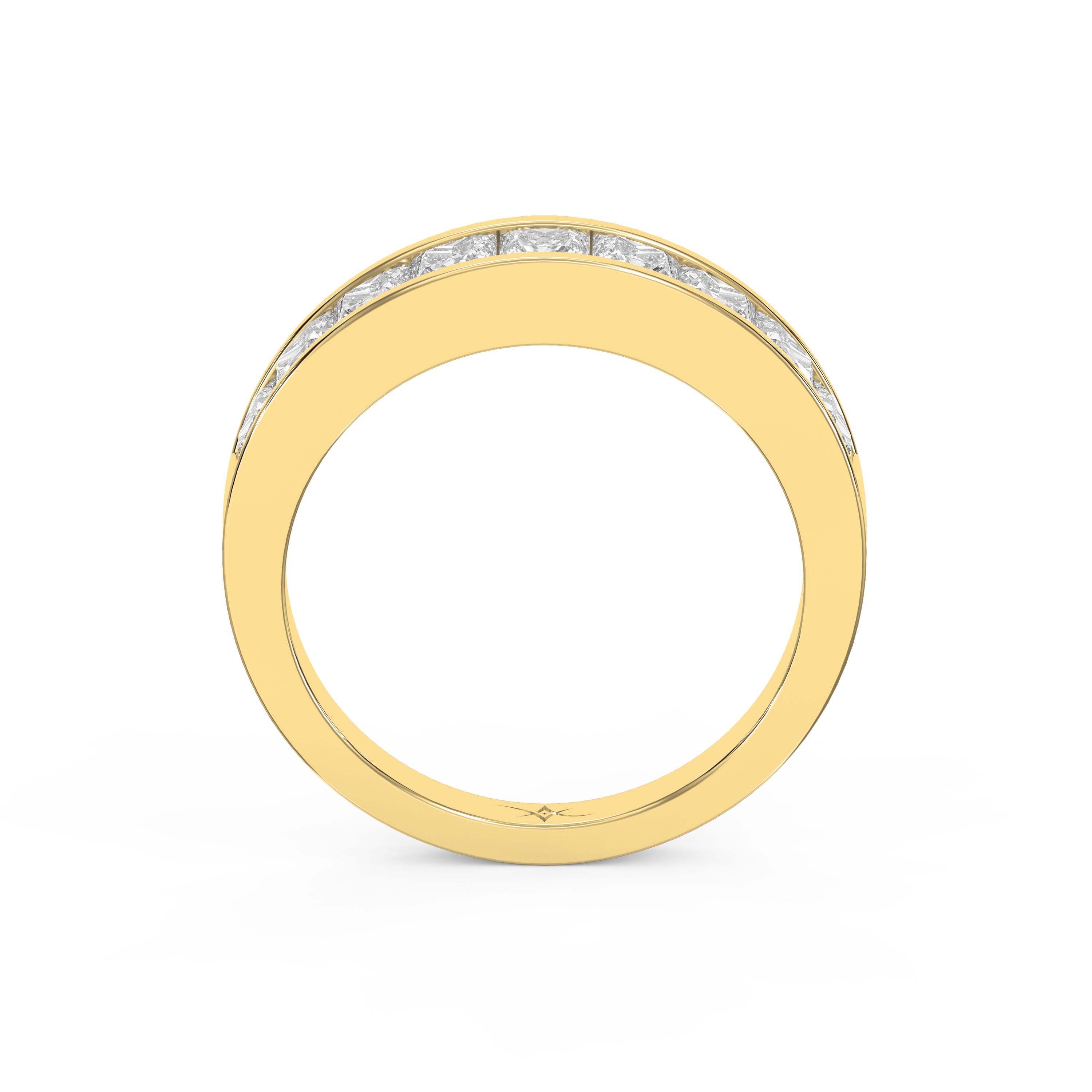 Princess Cut Channel Set Diamond Band