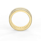 Half Carat Round Diamond With White Enamel Band
