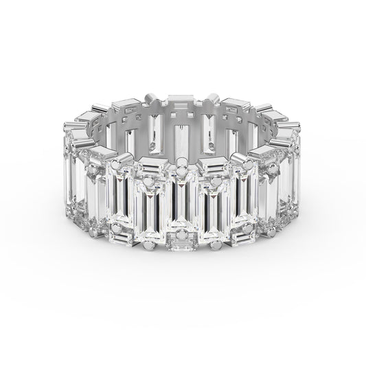 Luxury Wide Anniversary Baguette Diamond Ring