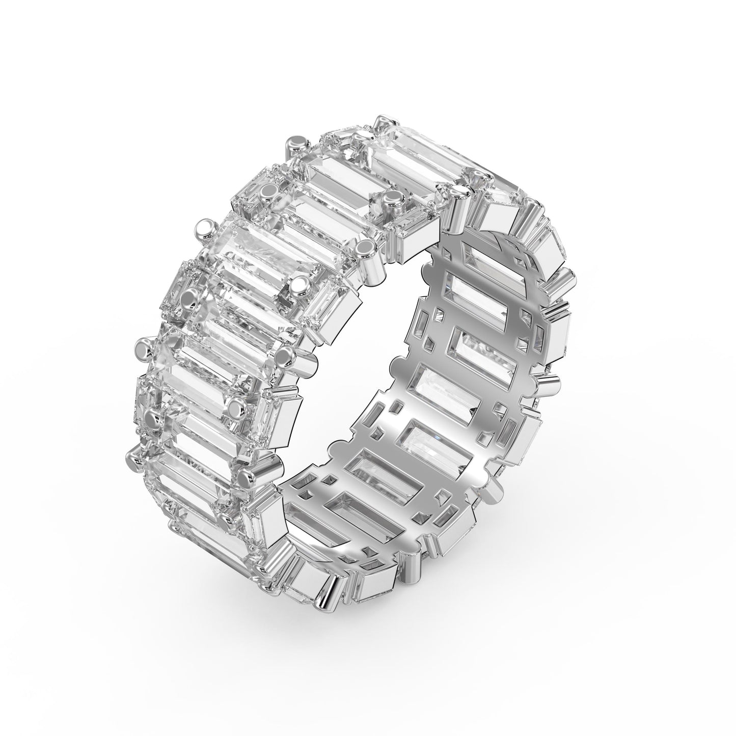 Luxury Wide Anniversary Baguette Diamond Ring