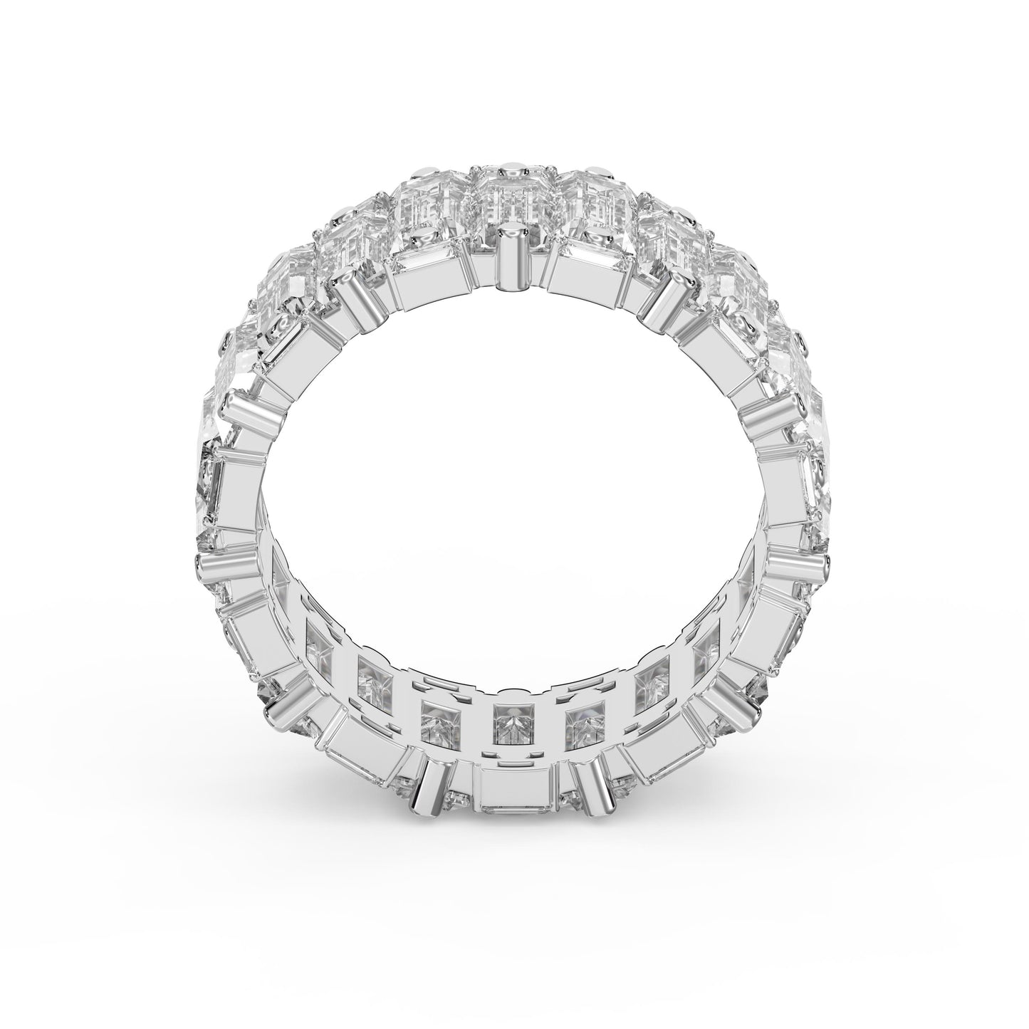 Luxury Wide Anniversary Baguette Diamond Ring