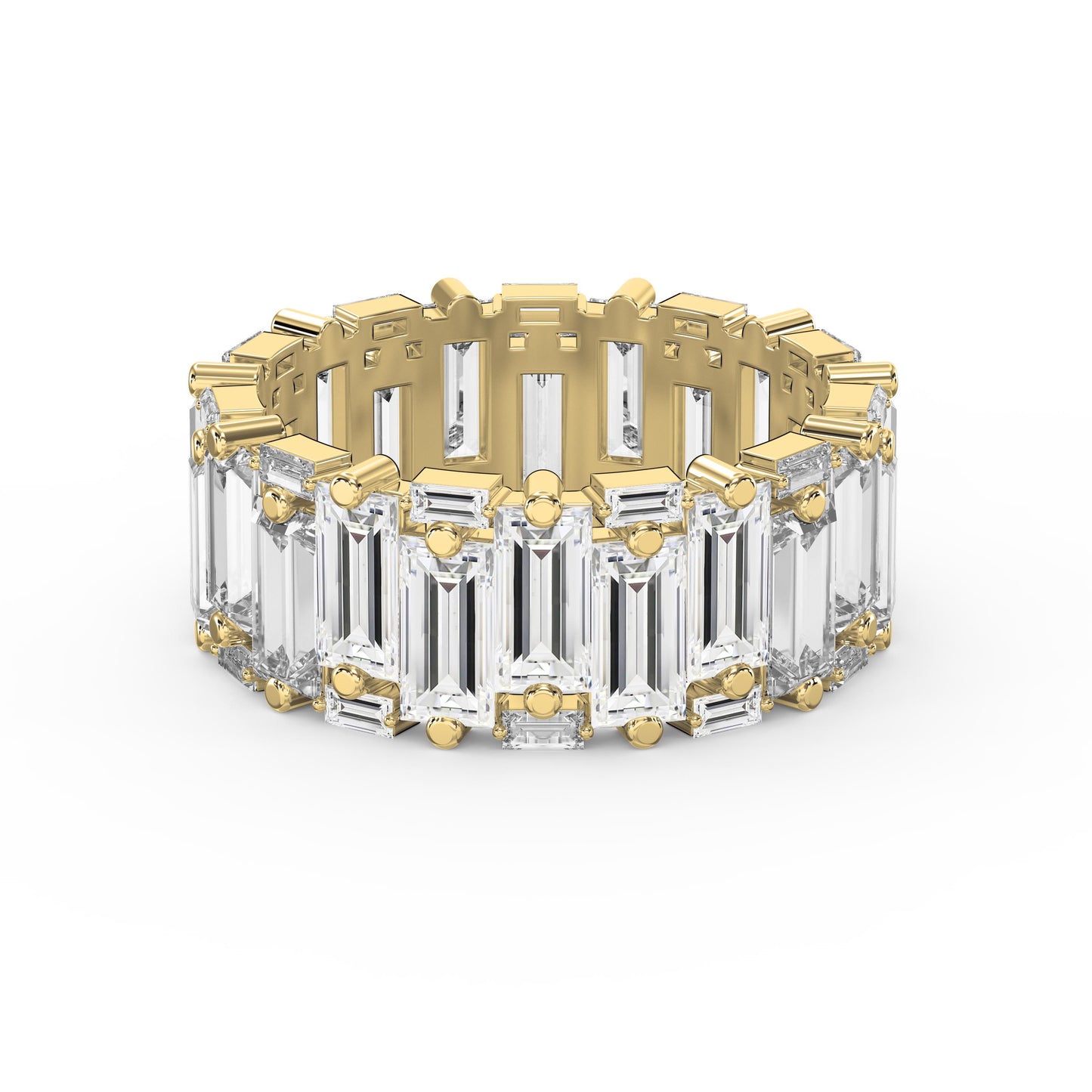 Luxury Wide Anniversary Baguette Diamond Ring