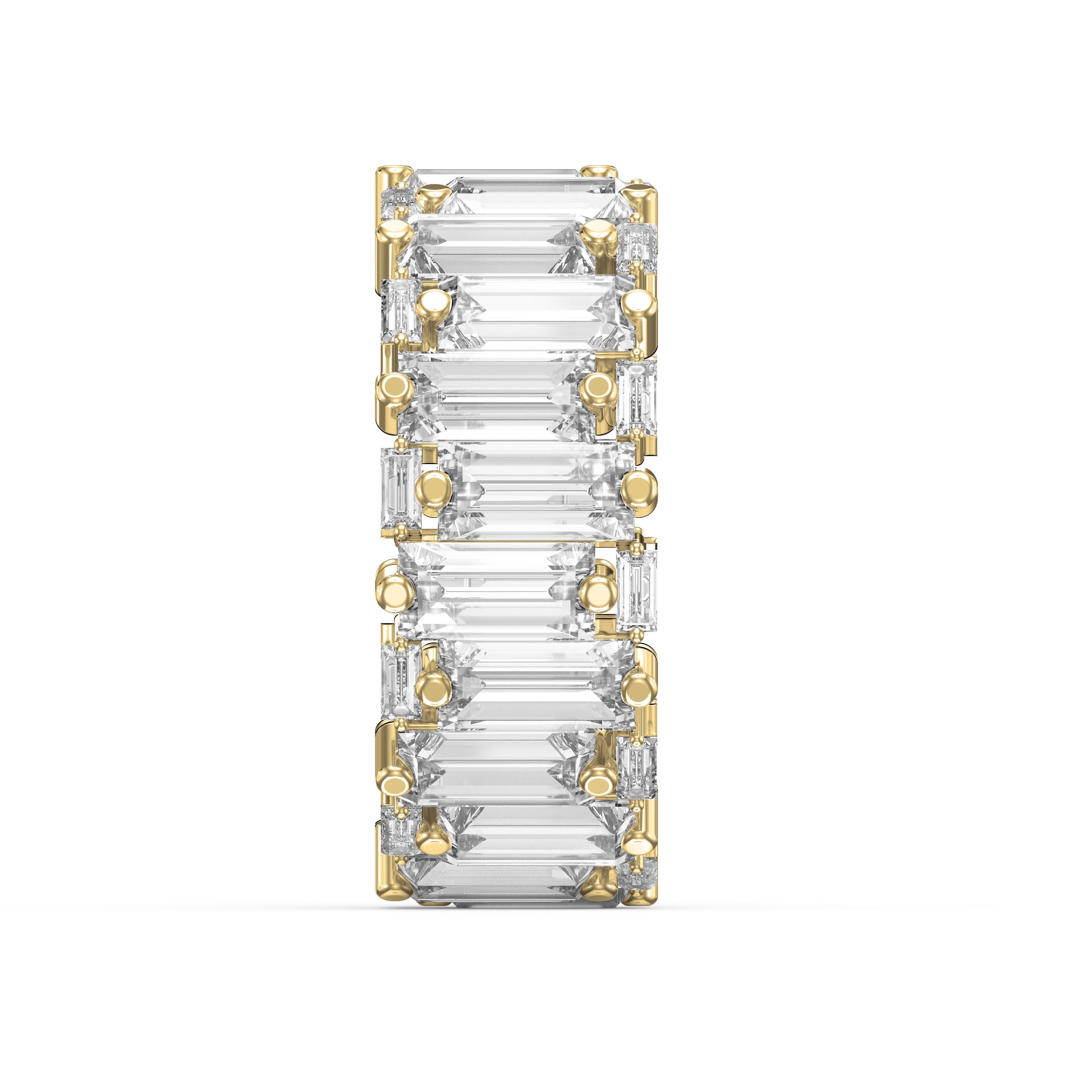 Luxury Wide Anniversary Baguette Diamond Ring