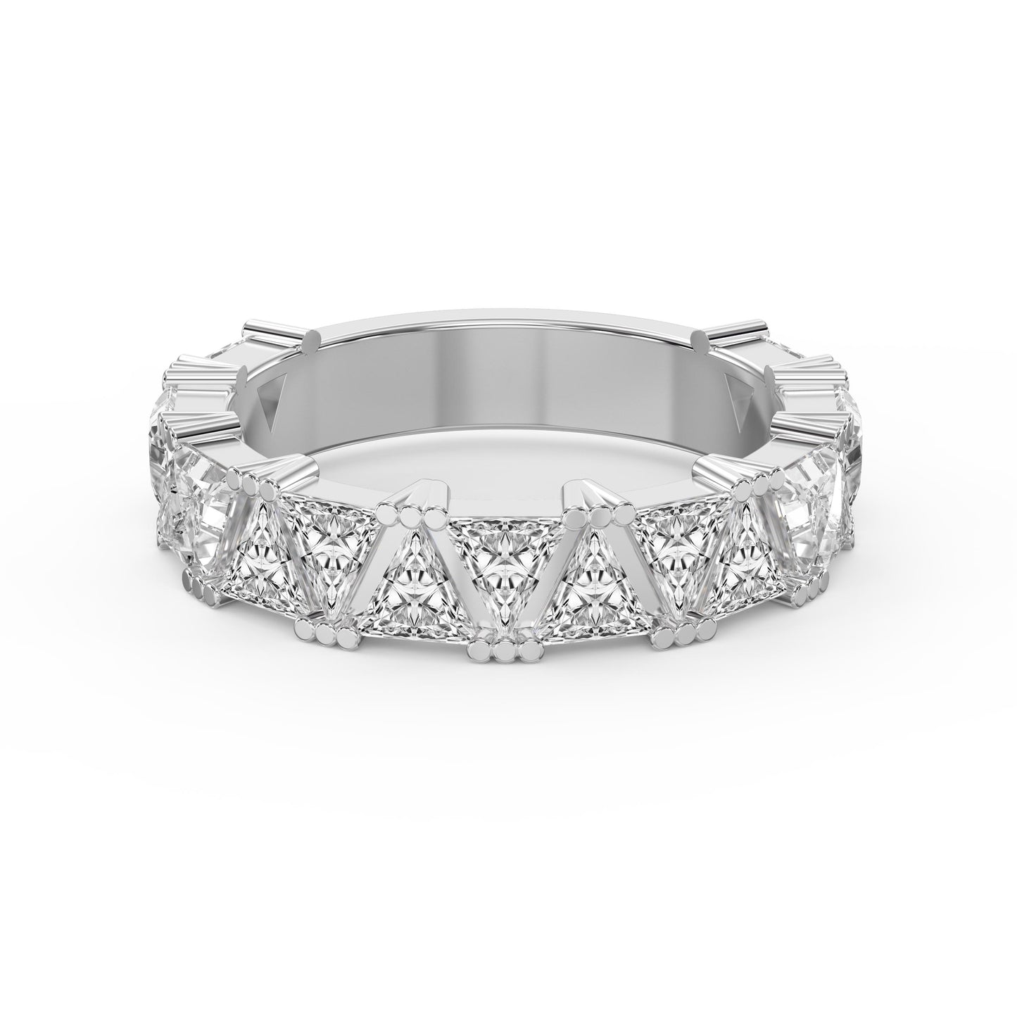 Trillion Cut Diamond In Criss Cross Setting