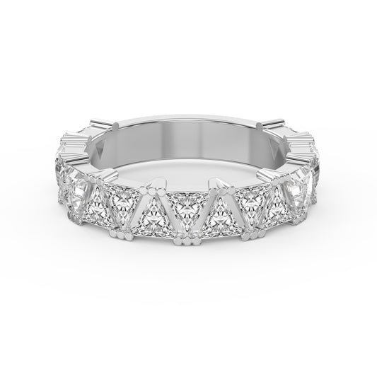 Trillion Cut Diamond In Criss Cross Setting