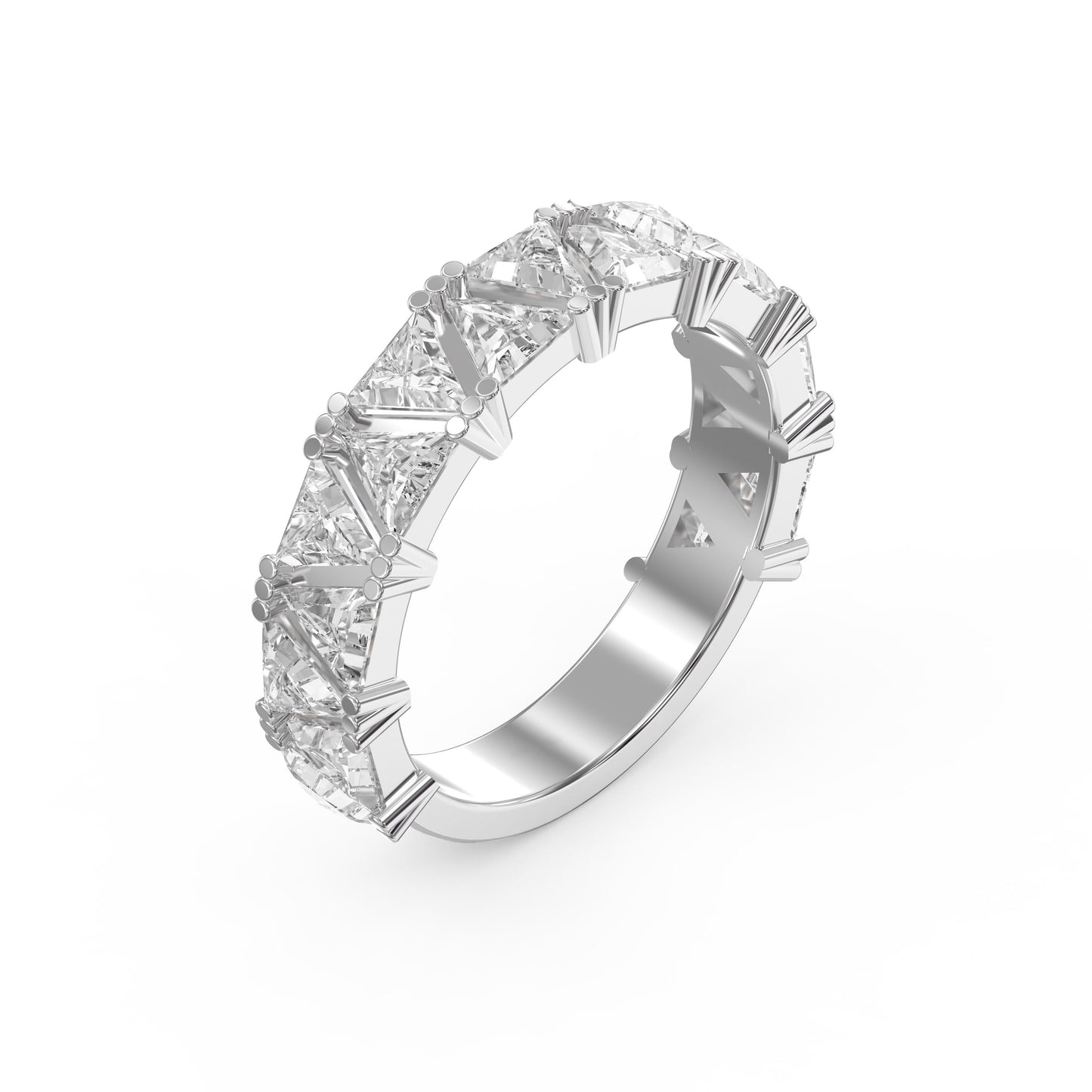 Trillion Cut Diamond In Criss Cross Setting