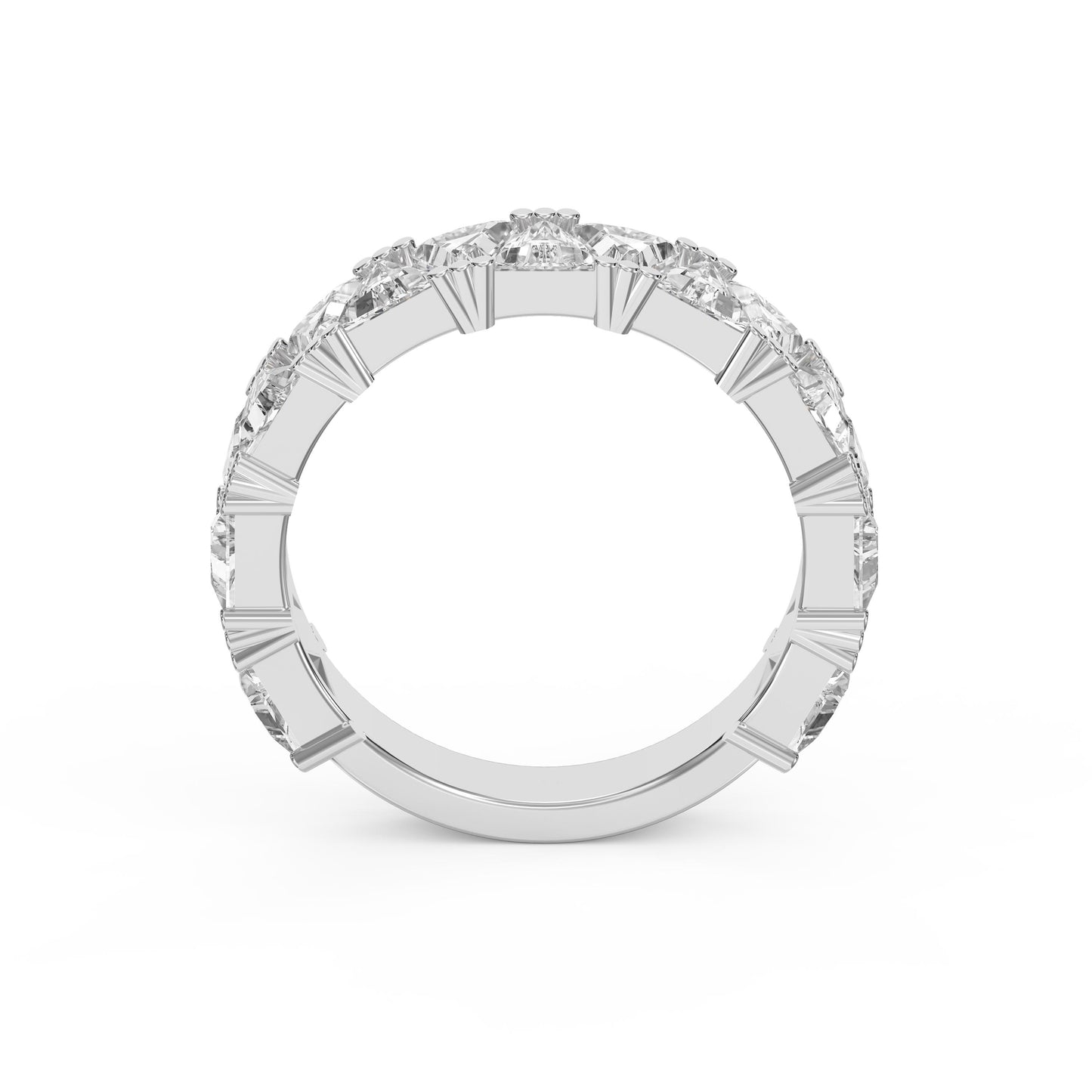 Trillion Cut Diamond In Criss Cross Setting