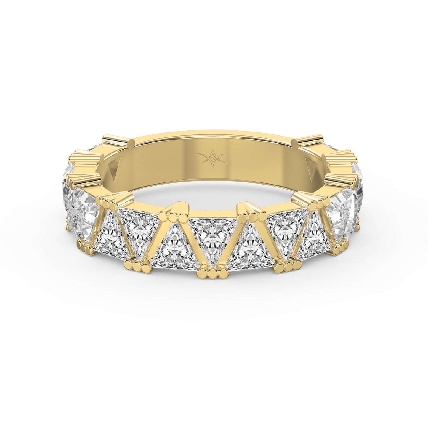 Trillion Cut Diamond In Criss Cross Setting