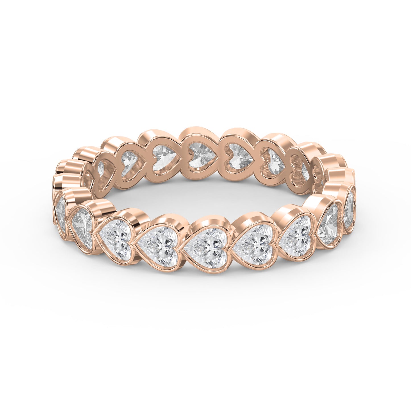 Bezel Setting Heart Shape Diamond Ring