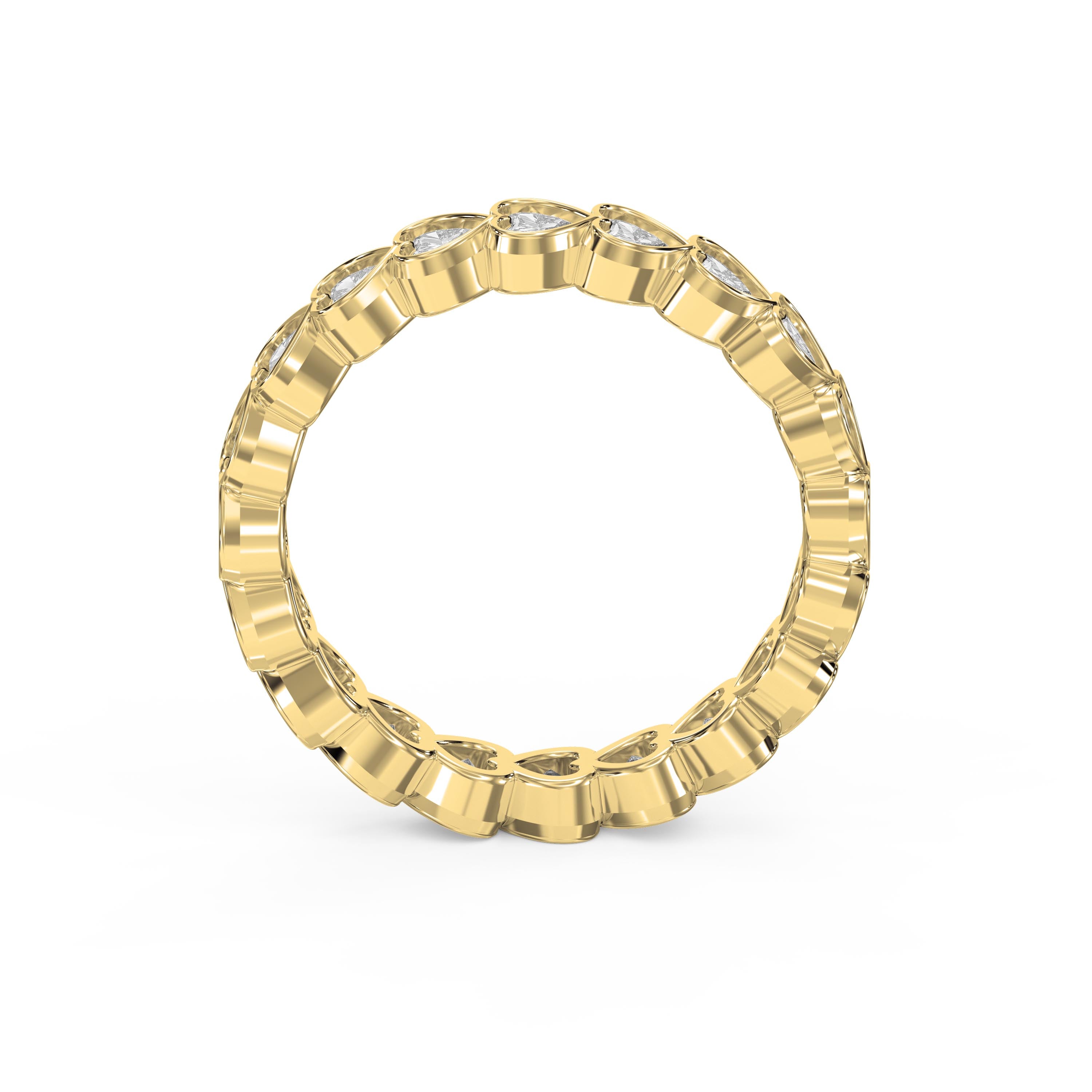 Bezel Setting Heart Shape Diamond Ring