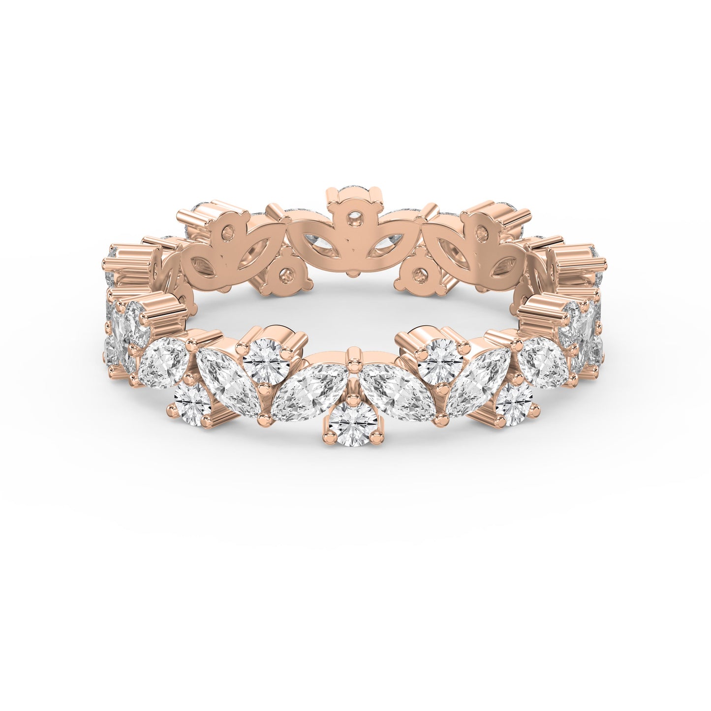 Cluster Design Round & Marquise Diamond Ring