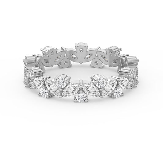 Cluster Design Round & Marquise Diamond Ring