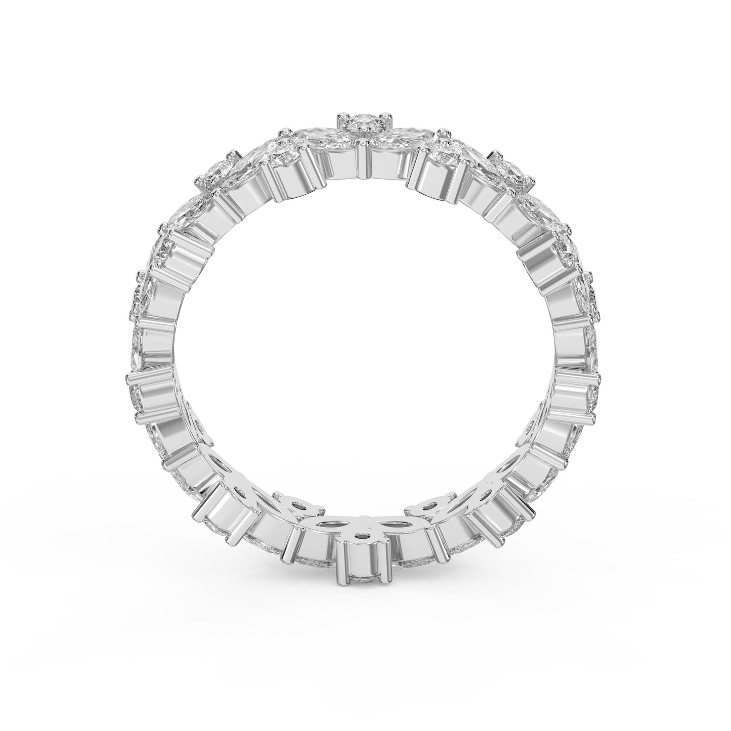 Cluster Design Round & Marquise Diamond Ring