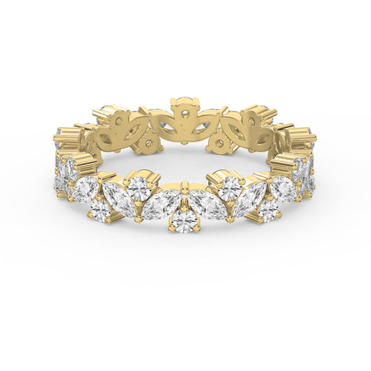 Cluster Design Round & Marquise Diamond Ring
