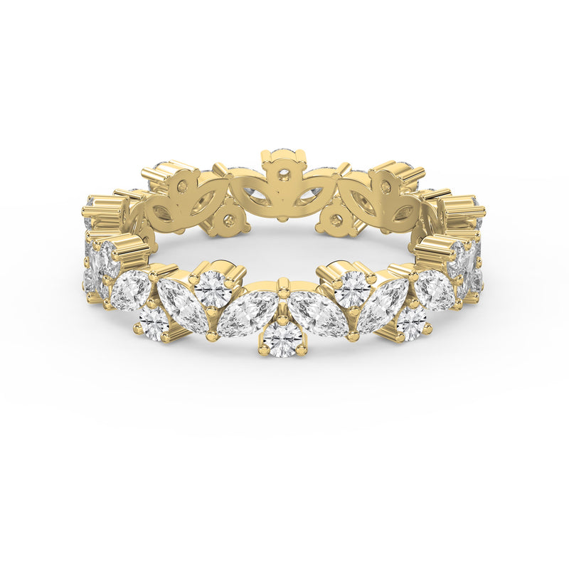 Cluster Design Round & Marquise Diamond Ring