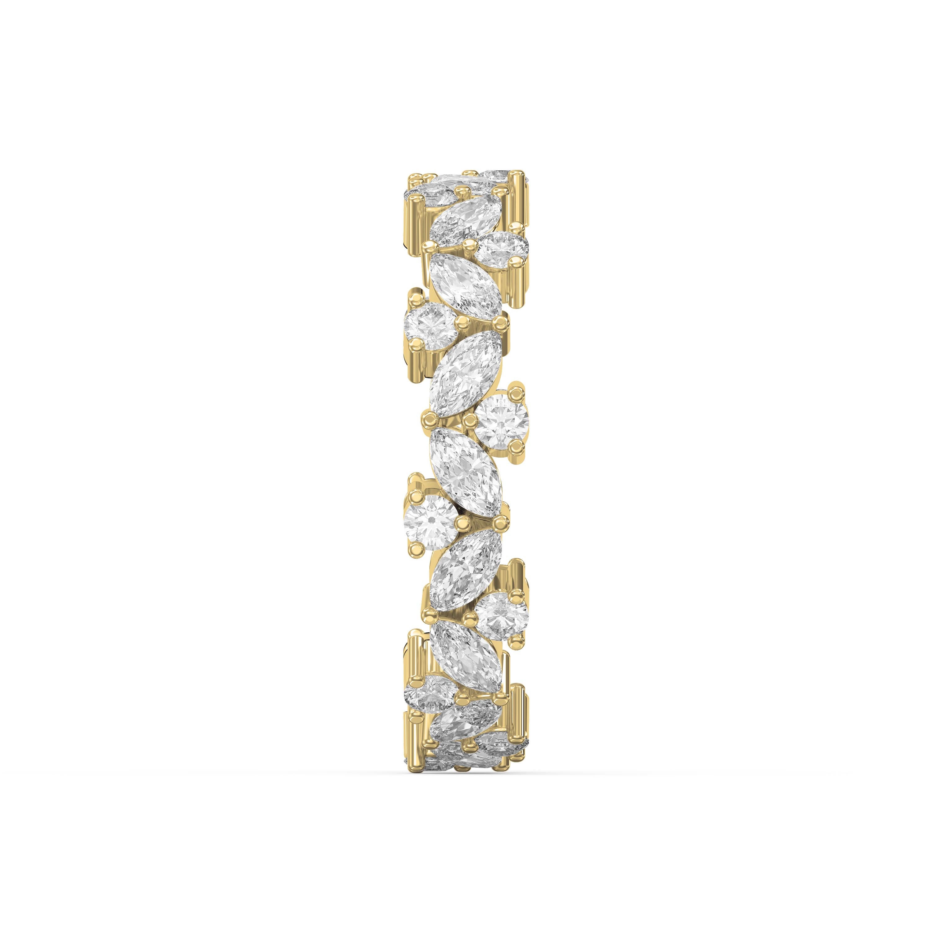 Cluster Design Round & Marquise Diamond Ring