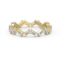 Mordent Zig Zag Baguette Diamond Anniversary Ring