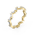 Mordent Zig Zag Baguette Diamond Anniversary Ring