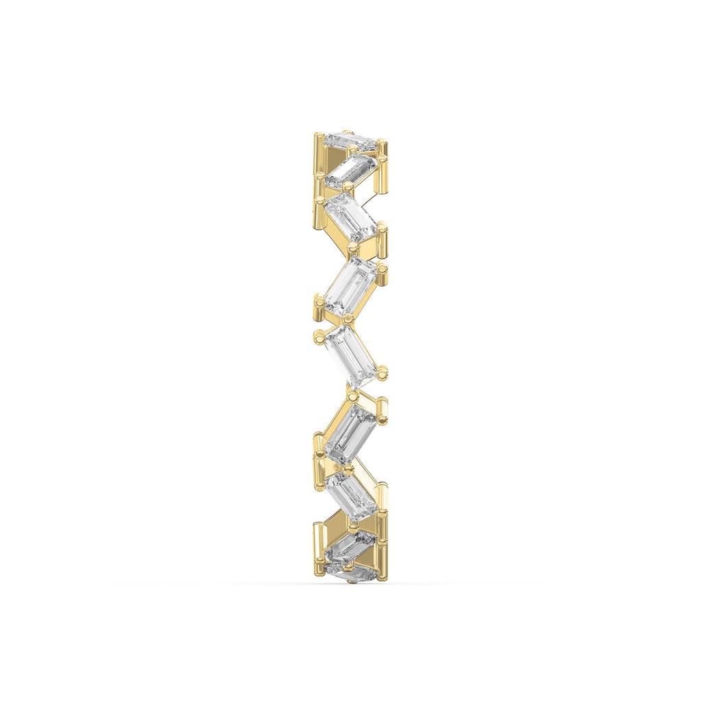 Mordent Zig Zag Baguette Diamond Anniversary Ring