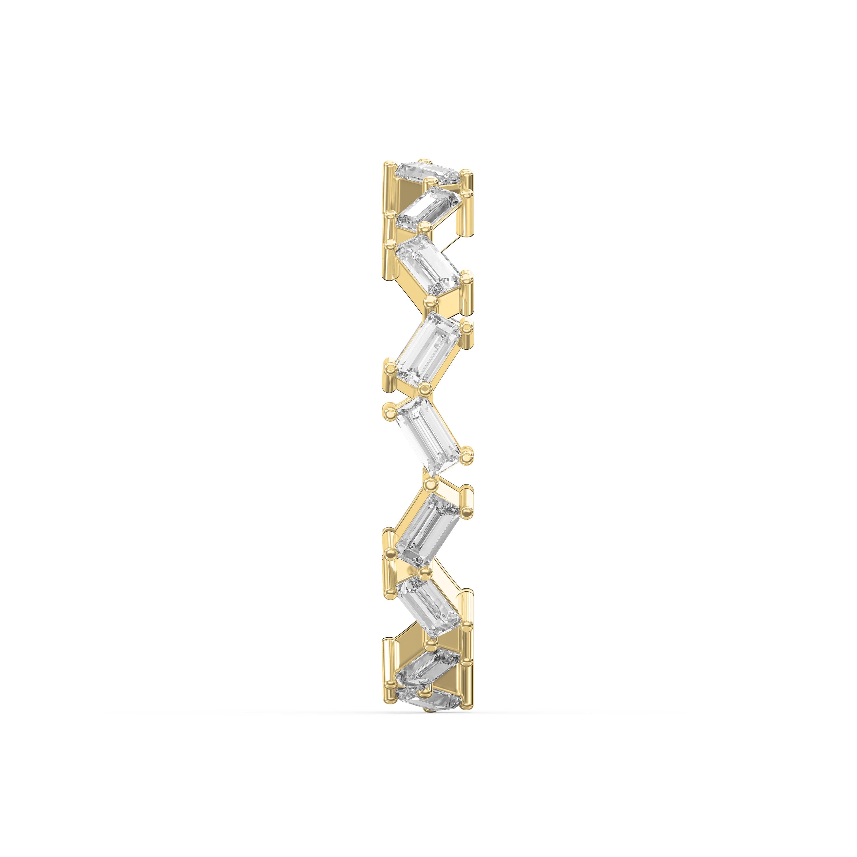 Mordent Zig Zag Baguette Diamond Anniversary Ring