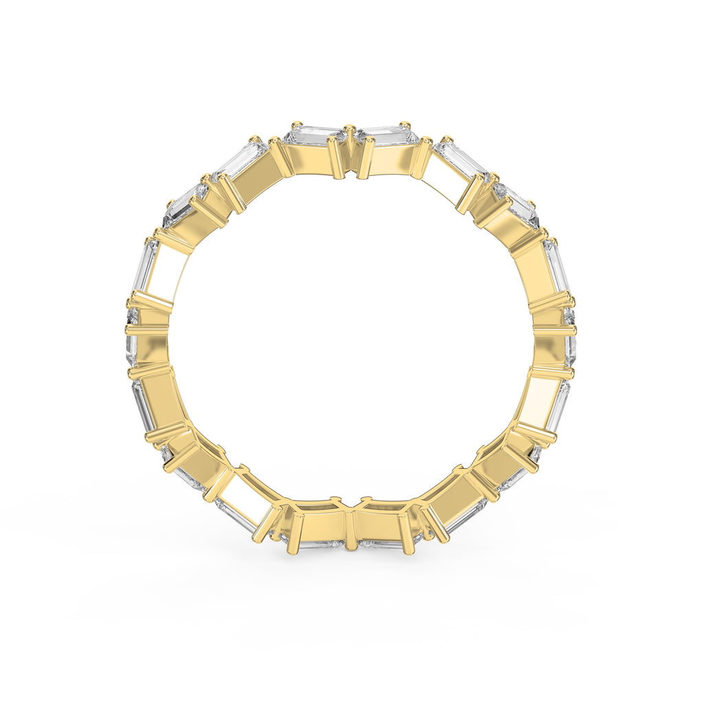 Mordent Zig Zag Baguette Diamond Anniversary Ring