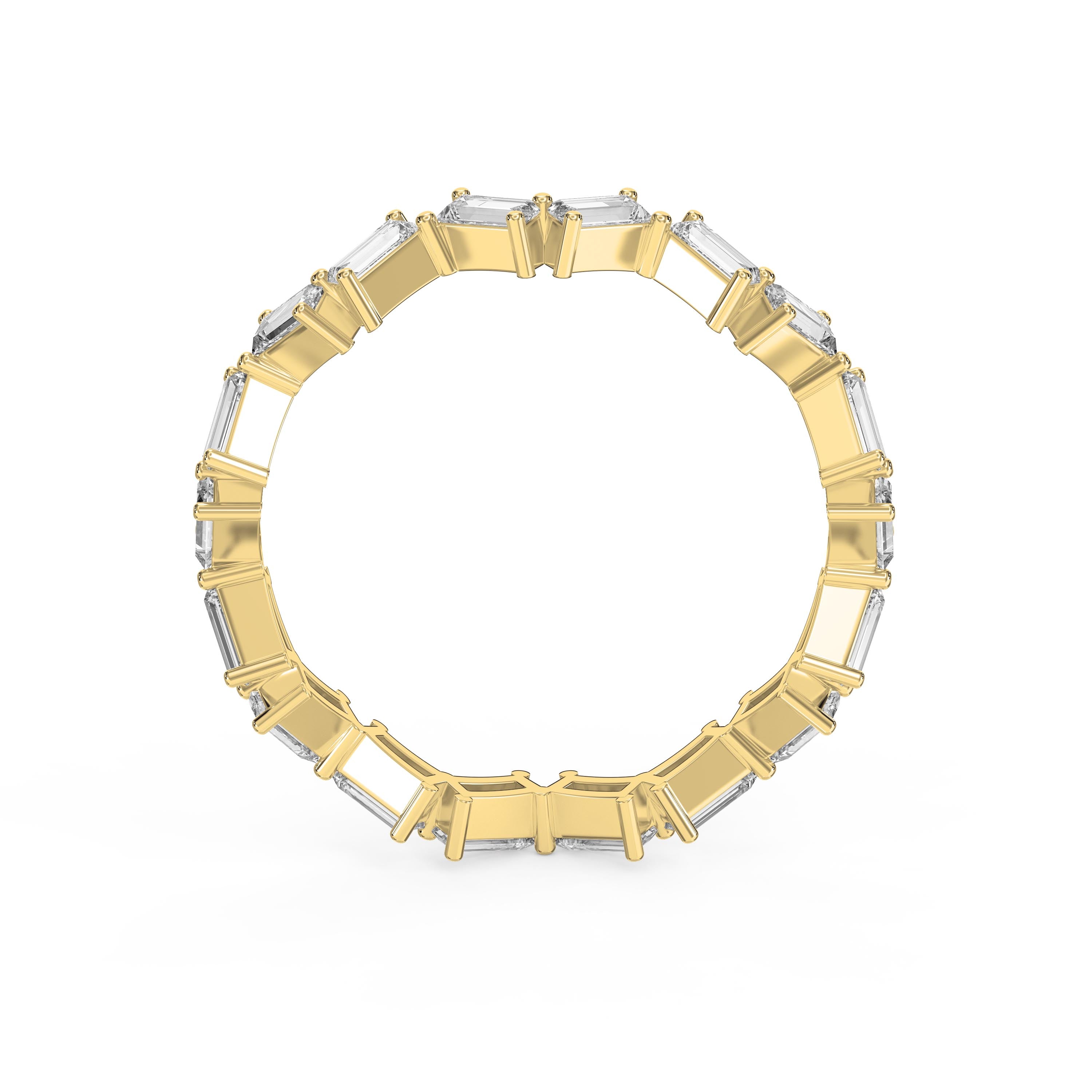 Mordent Zig Zag Baguette Diamond Anniversary Ring