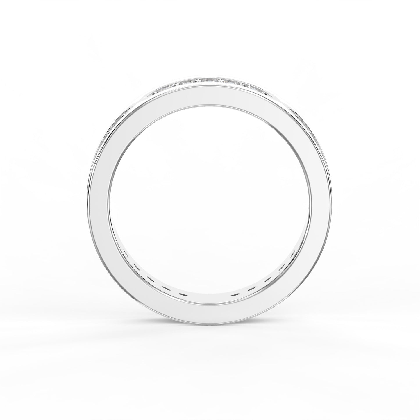 Round Diamond With White Enamel Band ( 0.45 Ct. )