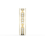 Round Diamond With White Enamel Band