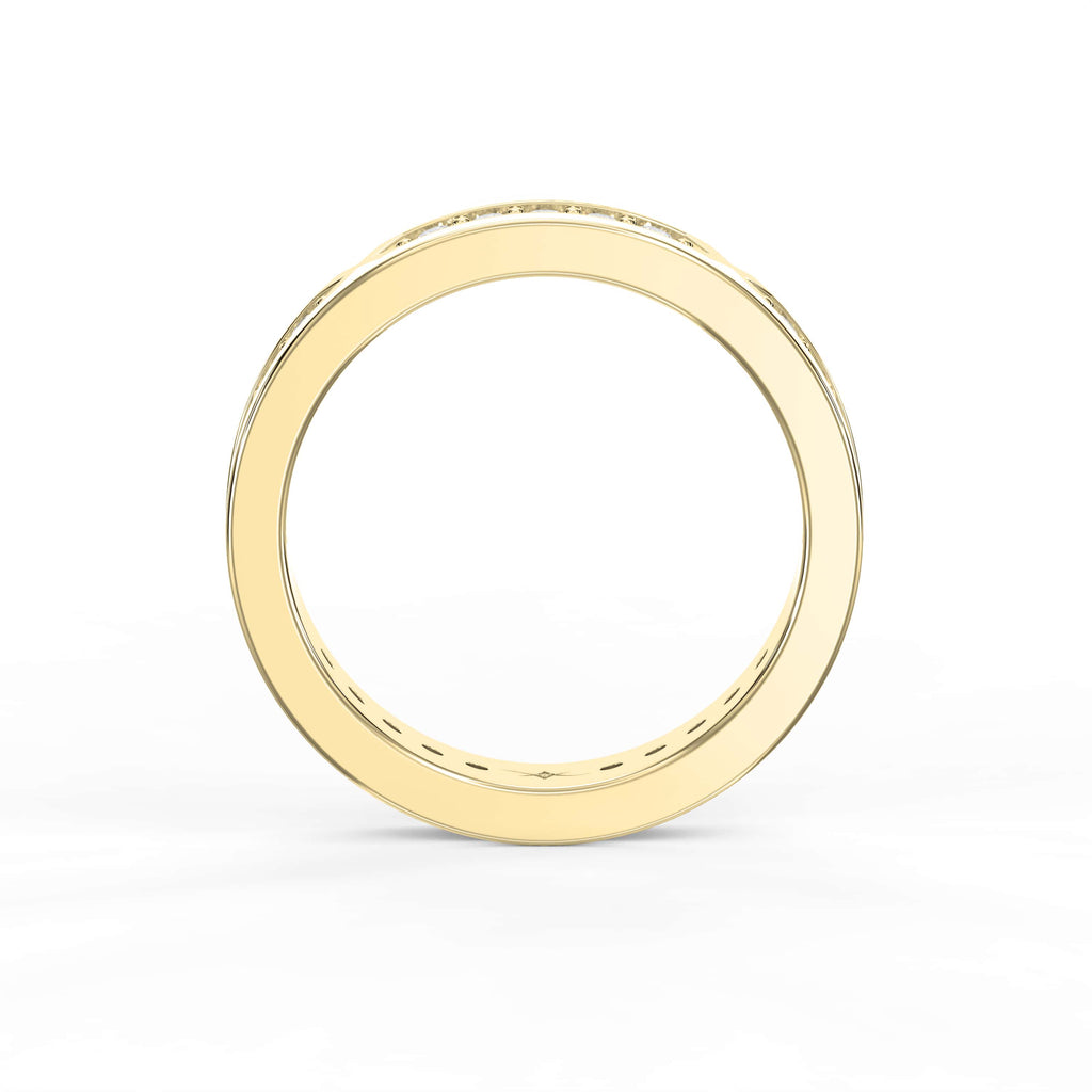 Round Diamond With White Enamel Band