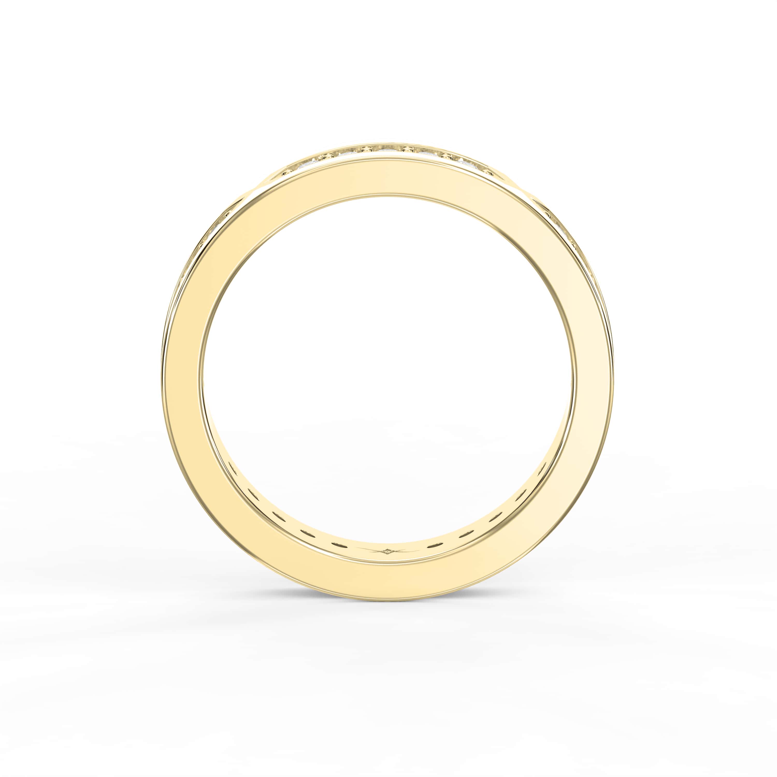 Round Diamond With White Enamel Band