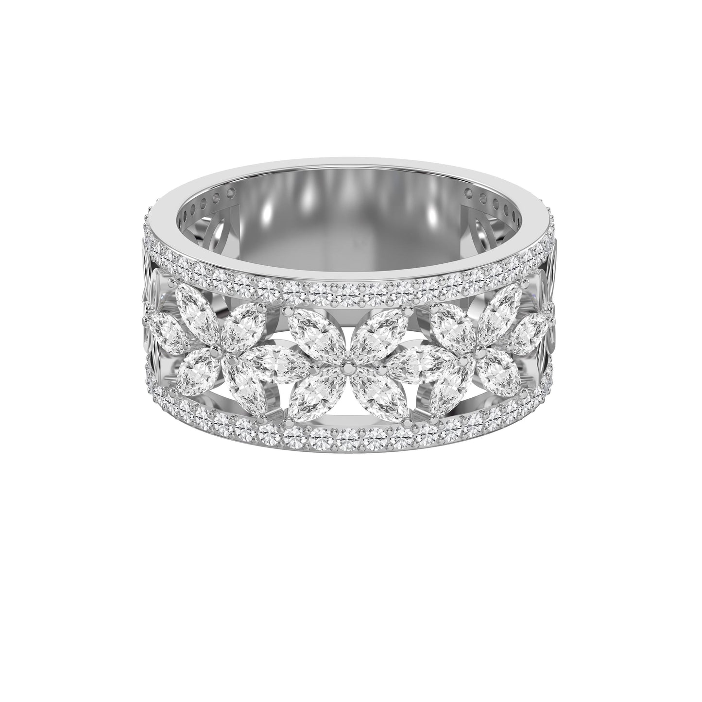 Crafted Round & Marquise cut Diamond Band ( 2.00 - 3.00 ct. )